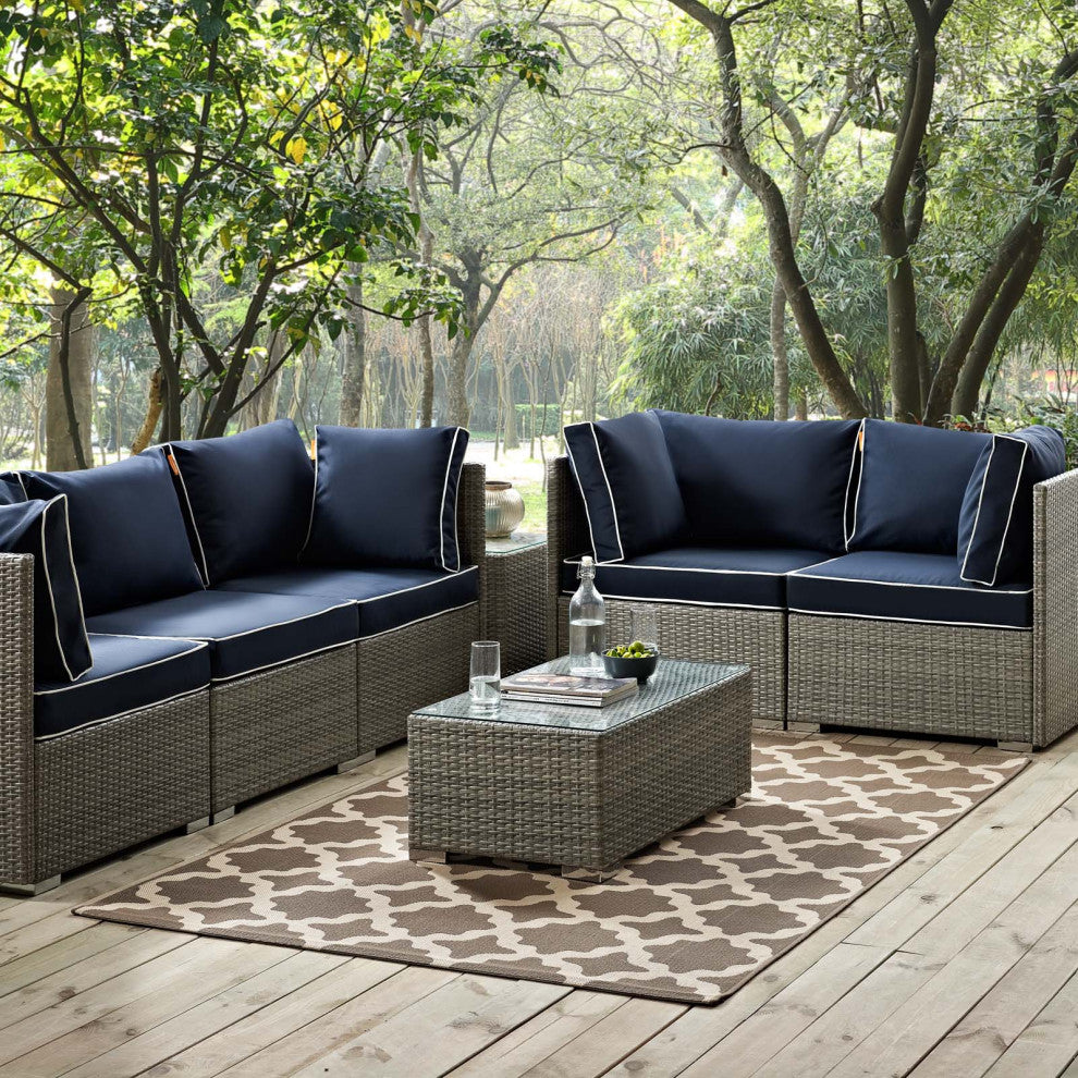 Cerelia Moroccan Trellis 9x12 Indoor and Outdoor Area Rug, Light and Dark Beige