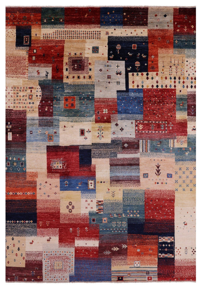 6' 7" X 9' 6" Tribal Persian Gabbeh Handmade Rug Q9614