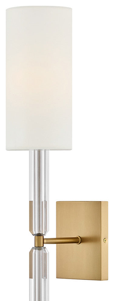 Hinkley Anika Large Single Light Sconce, Lacquered Brass