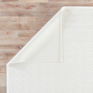 Jaipur Living Thatch Geometric White Area Rug, 7'6"x9'6"