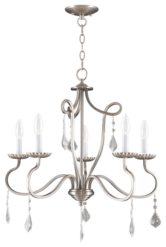Callisto 5-Light Chandelier, Brushed Nickel
