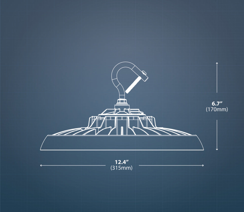 HBC4 LED Low/High Bay, Black, 102 Watt, 4000k