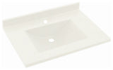 Swan Contour Solid Surface Bathroom Vanity Top, Bisque