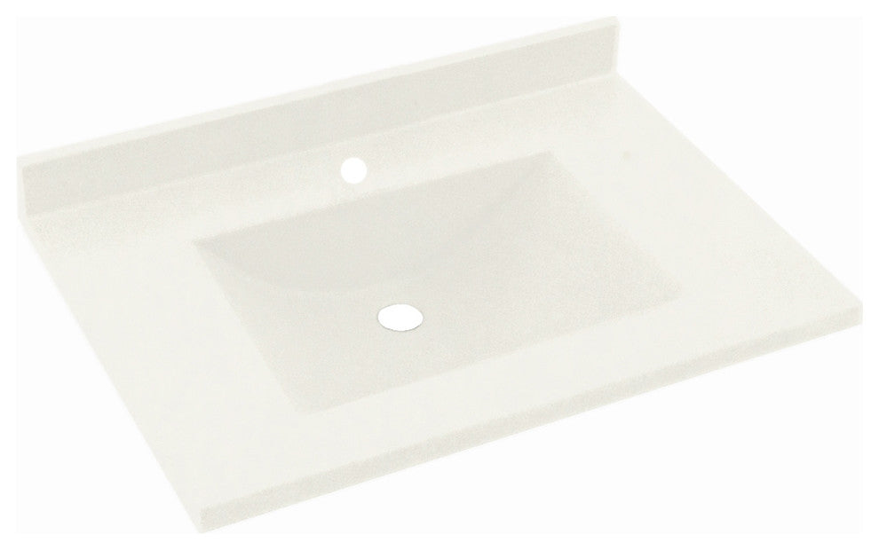 Swan Contour Solid Surface Bathroom Vanity Top, Bisque