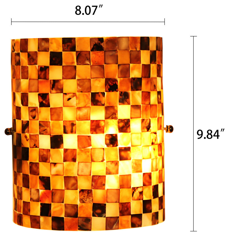 CHLOE Lighting SHELLEY Mosaic-Style Seashell Wall Sconce