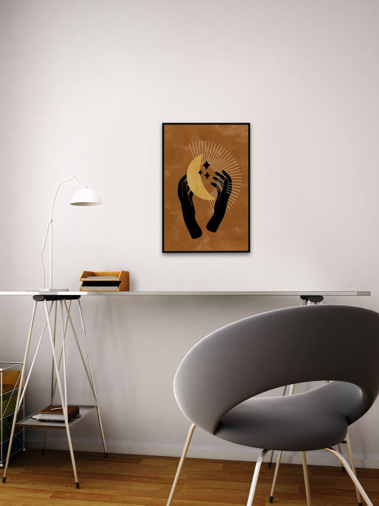 "Hands of Power" Floater Framed Painting Print on Canvas, 40x60