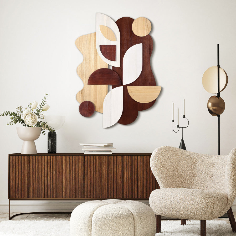 Sands Serenade I and II Hand Made Solid Wood Abstracts