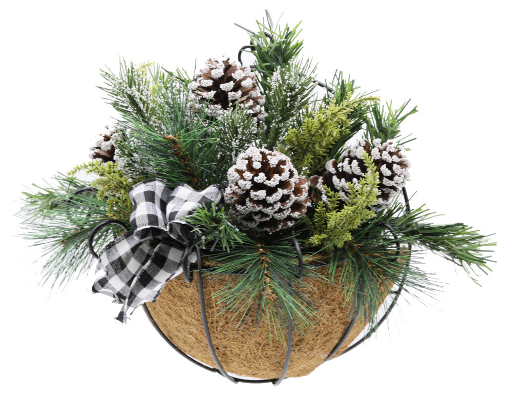 13" Xmas Mix Wall Basket