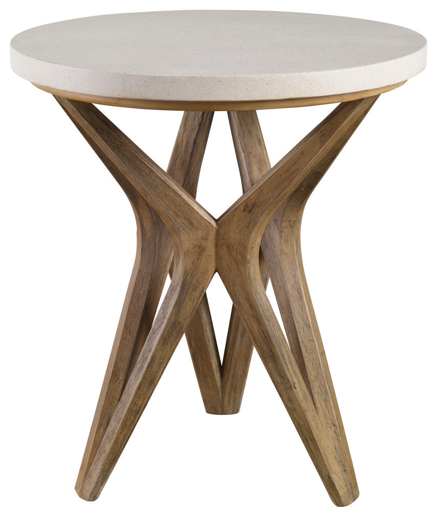 Uttermost - 25437 - Accent Table - Marnie - Mixed Woods With An Natural Ivory