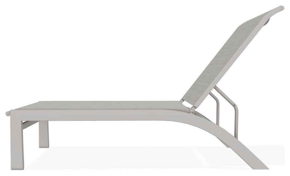 Kendall Sling Stackable Outdoor Chaise Lounge, Deacon/Warm Gray