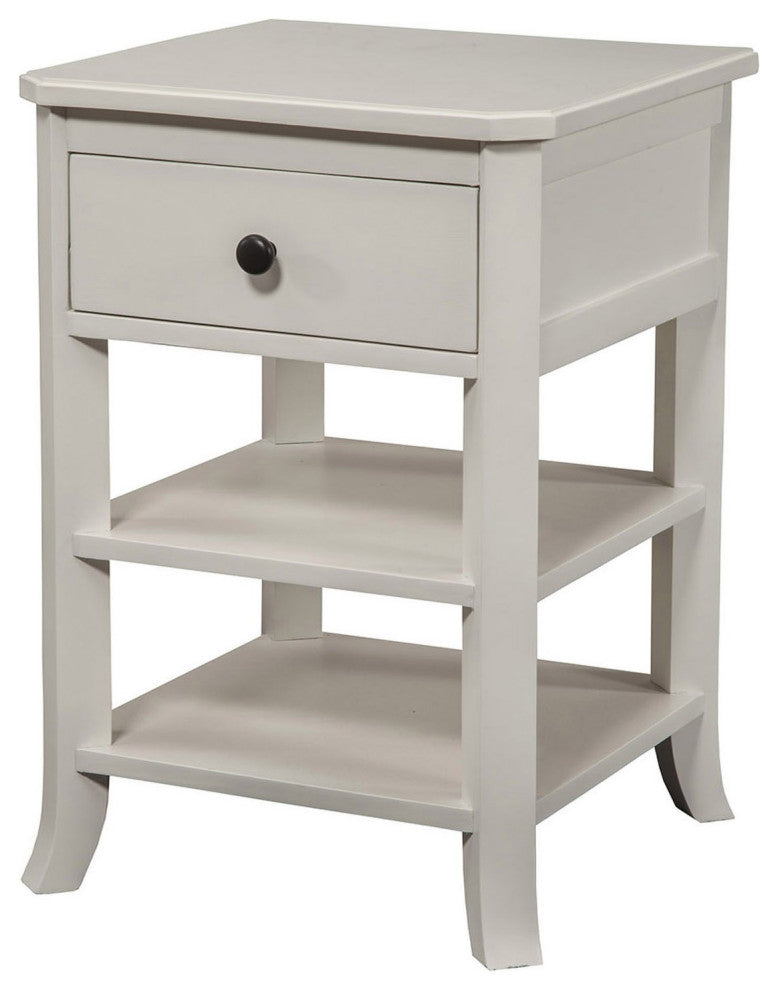 Mahogany White One Drawer Flair Nightstand