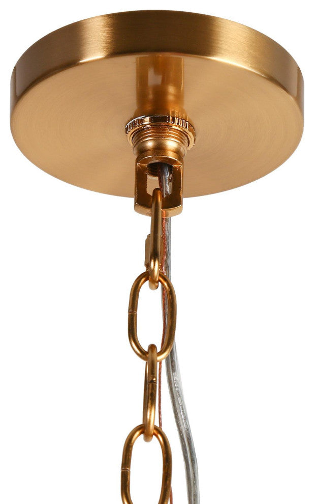 LNC 1-Light Modern Mercury Glass Dome Pendant Light, 11"W