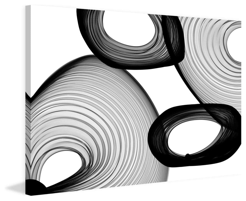 "Abstract Black and White 21-58-07" Print on Canvas by Irena Orlov