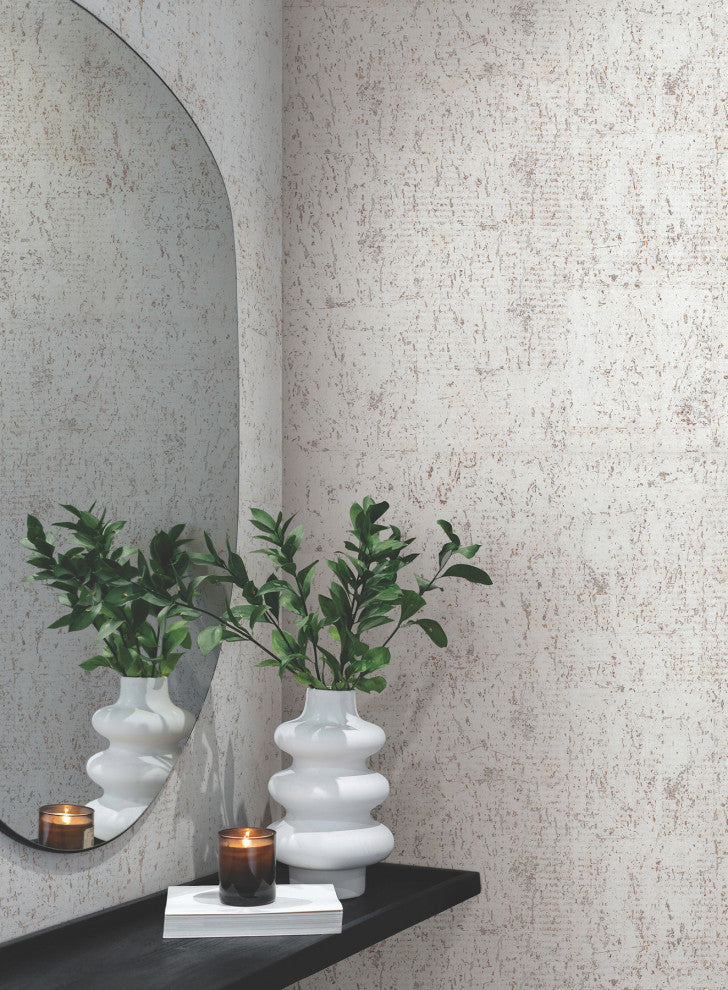 White and Silver Cork Wallpaper
