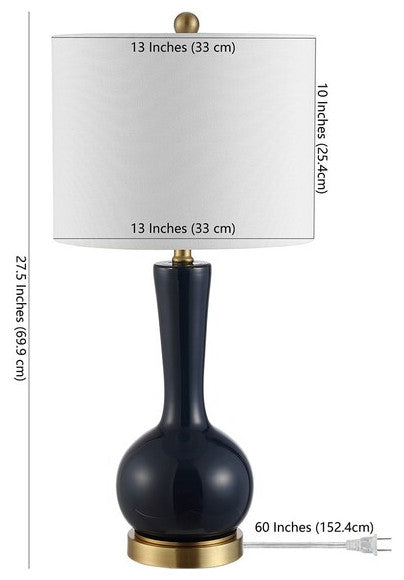 Safavieh Gaetna Glass Table Lamp Navy