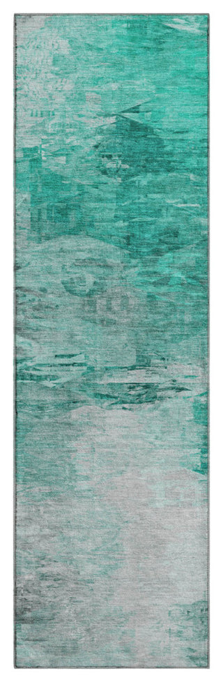 Premium Machine Washable Mayfield AMF595 Teal 2'3" x 7'6" Runner Rug