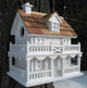 Novelty Cottage Birdhouse, White