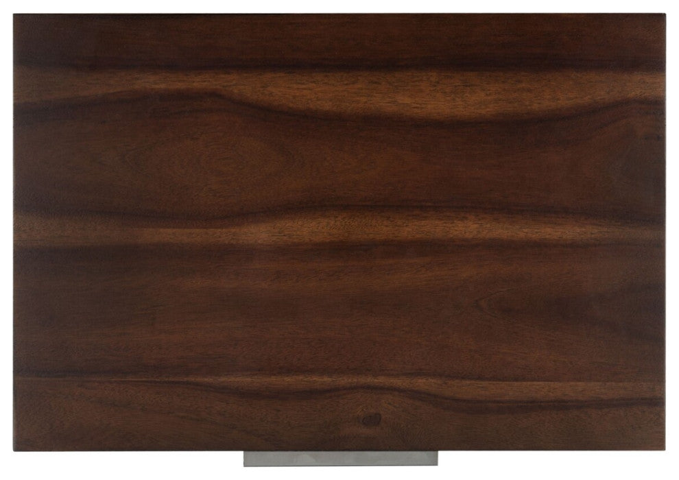 Safavieh Brylin 3 Drawer Nightstand, Dark Walnut