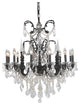 Elegant Athena Dining Room Light, Dark Bronze Finish With Royal Cut Crystal