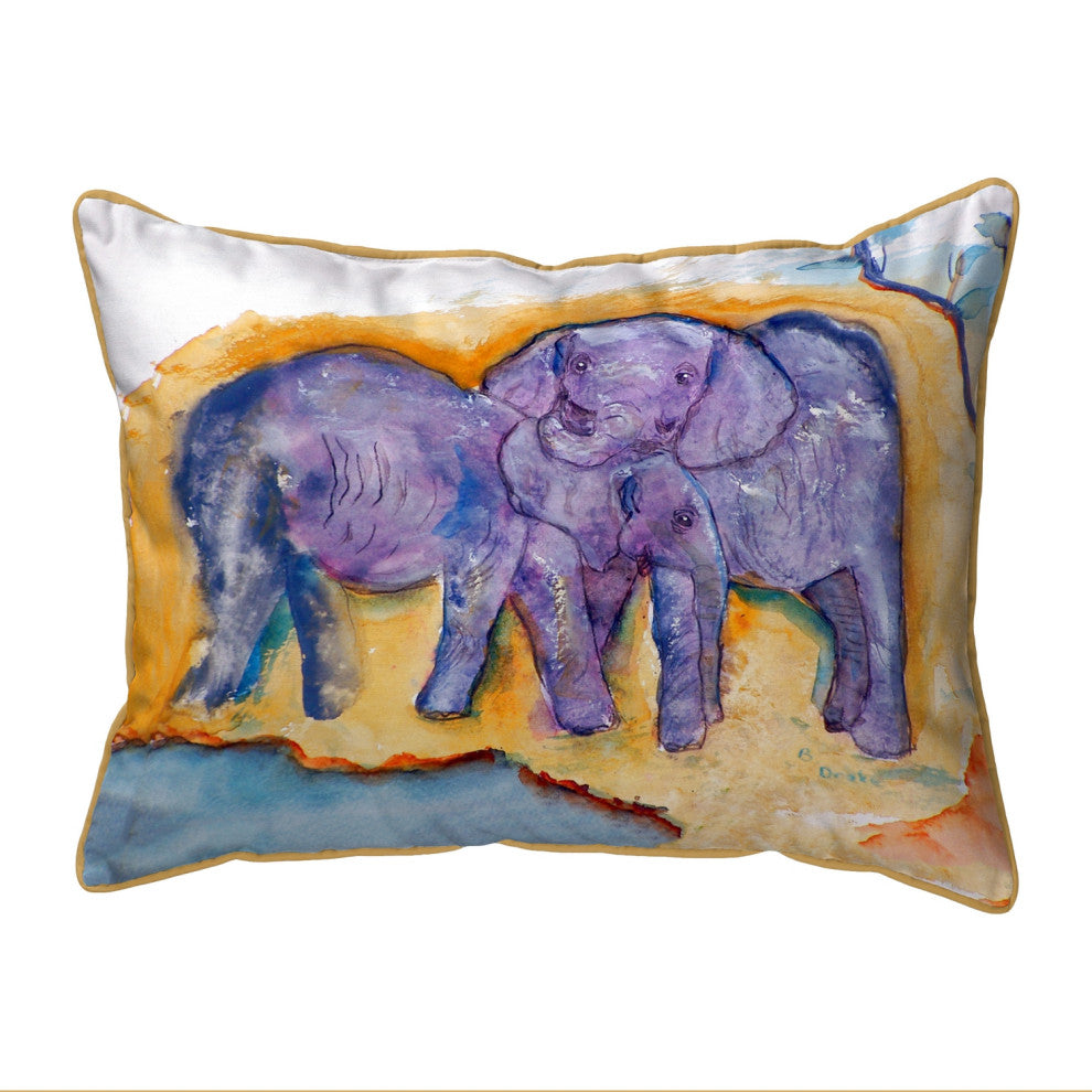 Elephants Large Indoor/Outdoor Pillow 16x20