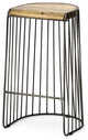 Wood and Metal Wire Design Counter Stool