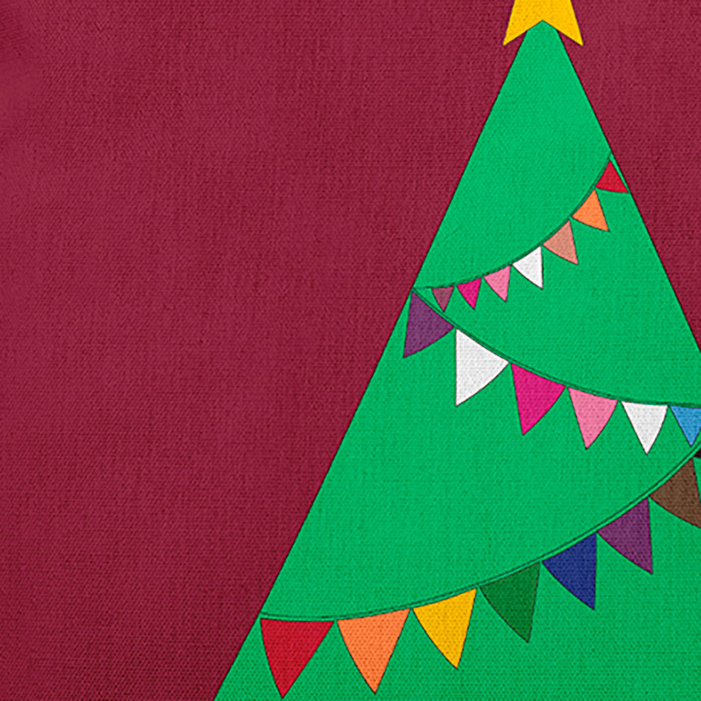 Pride Garland Tree Accent Pillow, Maroon, 14"x20"