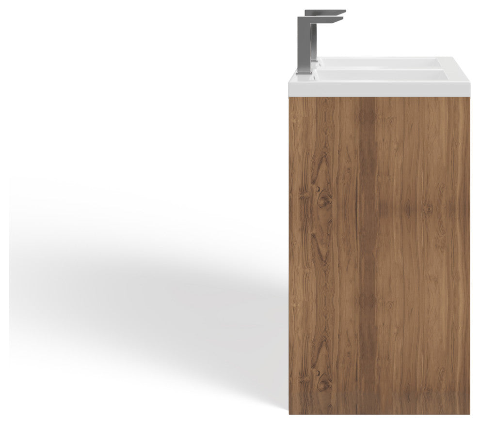 The Ashland Bathroom Vanity, Oak, 48", Double Sink, Freestanding