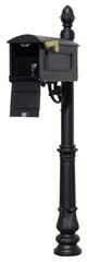 Mailbox Post SystemLocking Insert, No Address Plates or Numbers, Black