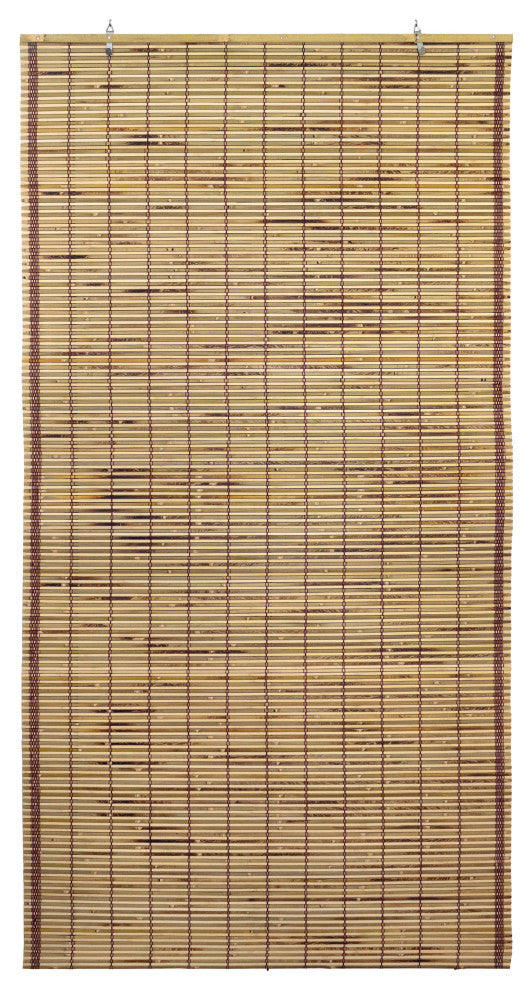 Burnt Bamboo Cordless Window Shade, Tortoise, 60" W