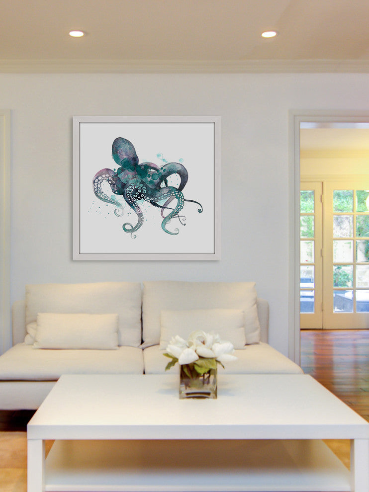 "Tentacles I" Framed Painting Print, 12"x12"