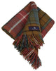 Prince of Scots Highland Tartan Tweed Merino Wool Throw, Antique Buchanan