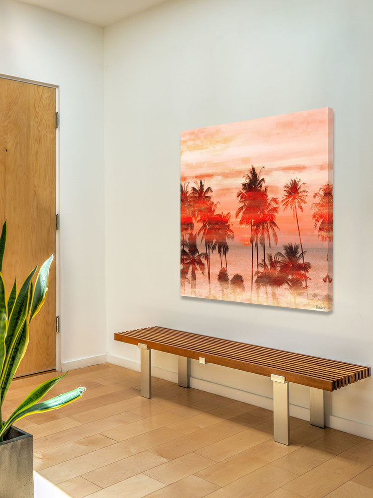 "Orange Sky" Fine Art Canvas Print, 48"x48"