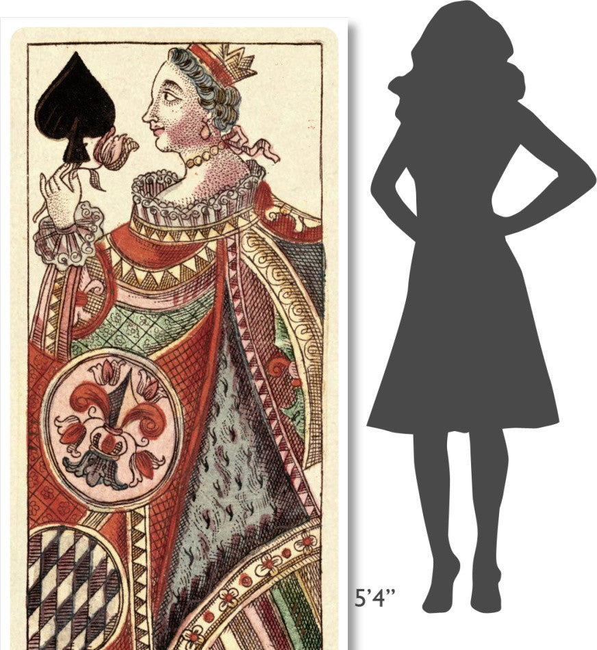 "Queen of Spades (Bauern Hochzeit Deck)" Paper Art, 38"x74"