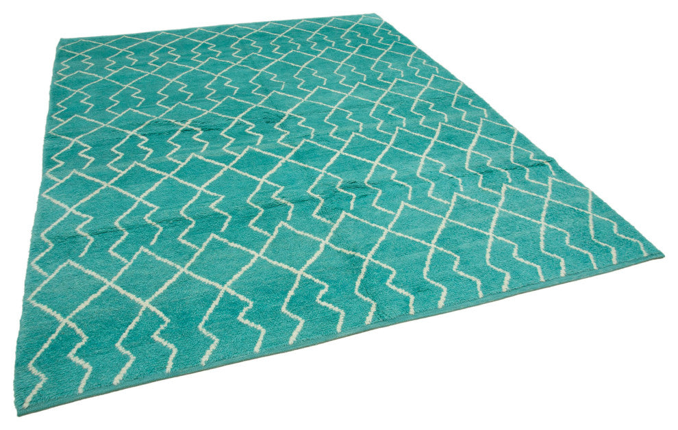 Rug N Carpet - Handmade Decorative 7' 6'' x 9' 4'' Moroccan Area Rug