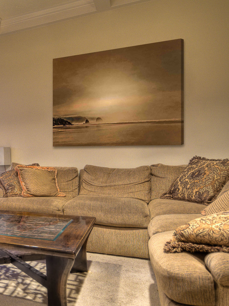 "Gentle Coastal Sunrise" Painting Print on Canvas