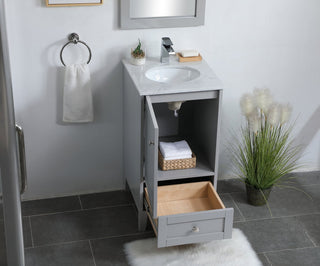 19" Traditional Grey-Light Bathroom Vanity