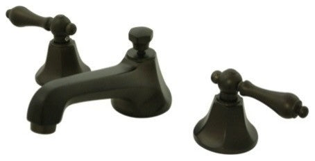 Kingston Brass Widespread Bathroom Faucet With Brass Pop-Up, Oil Rubbed Bronze