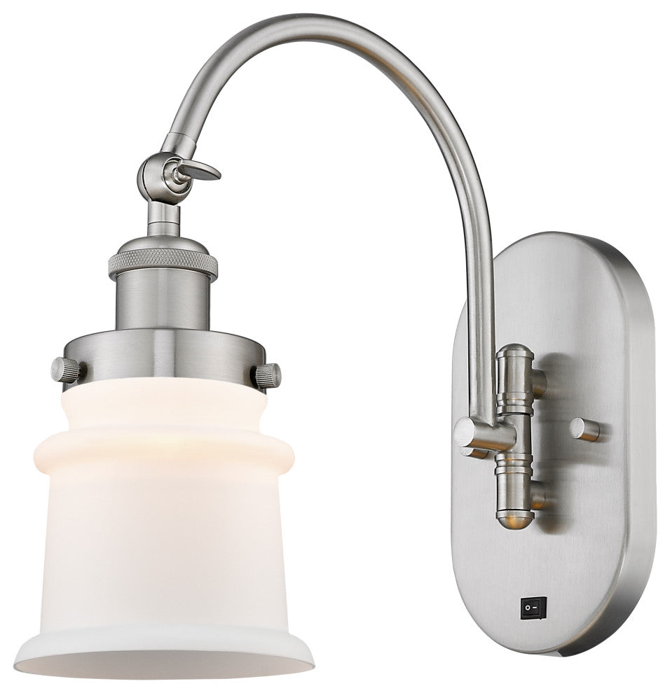 Innovations 918-1W-SN-G181S-LED Canton 1 Light Sconce, Brushed Satin Nickel