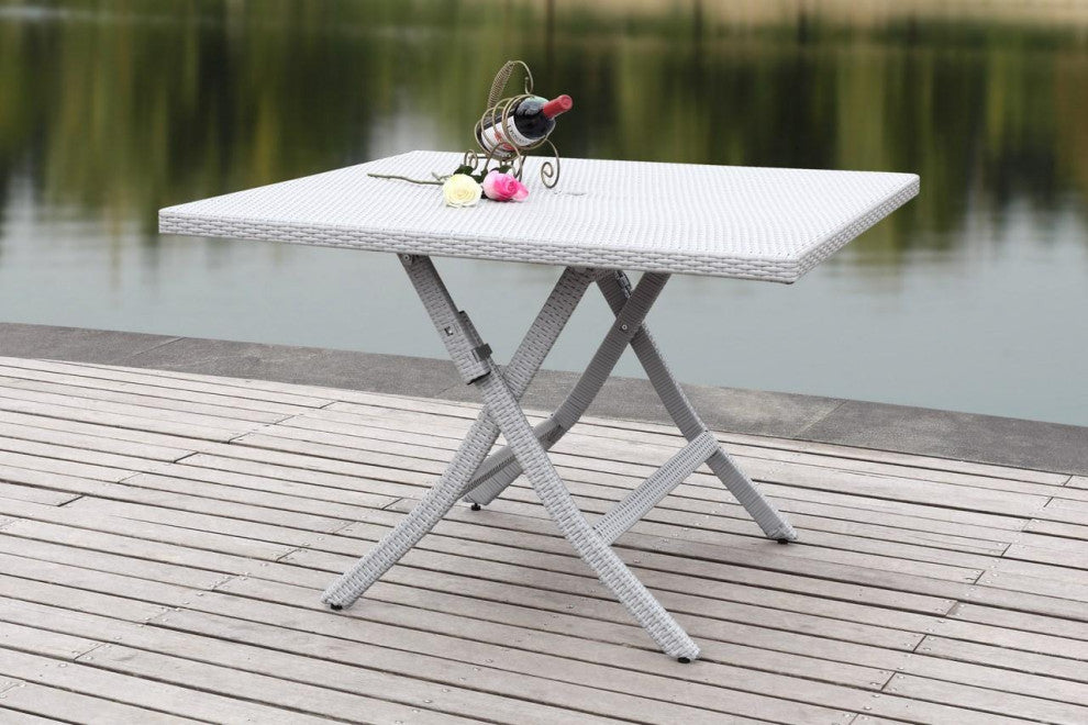 Safavieh Samana Square Indoor-Outdoor Folding Table, Grey