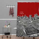 Deny Designs Bird Ave Ohio State Buckeyes Red Shower Curtain