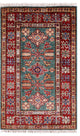 Super Kazak Handmade Wool Rug 1' 11" X 3' 1" - Q12981