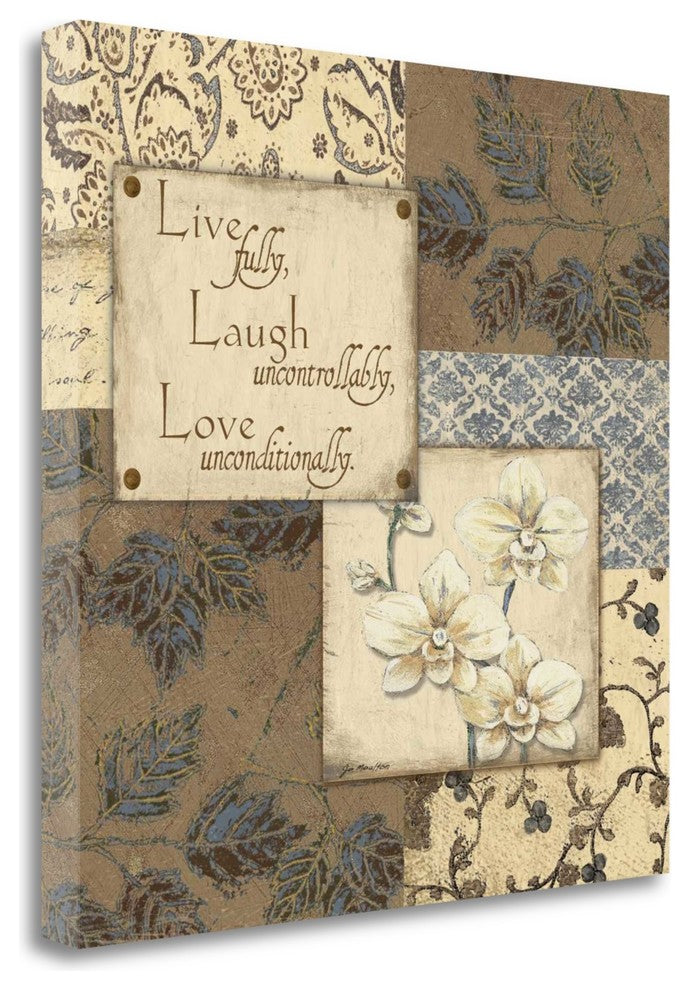 "Live Laugh Love" By Jo Moulton, Giclee Print on Gallery Wrap Canvas