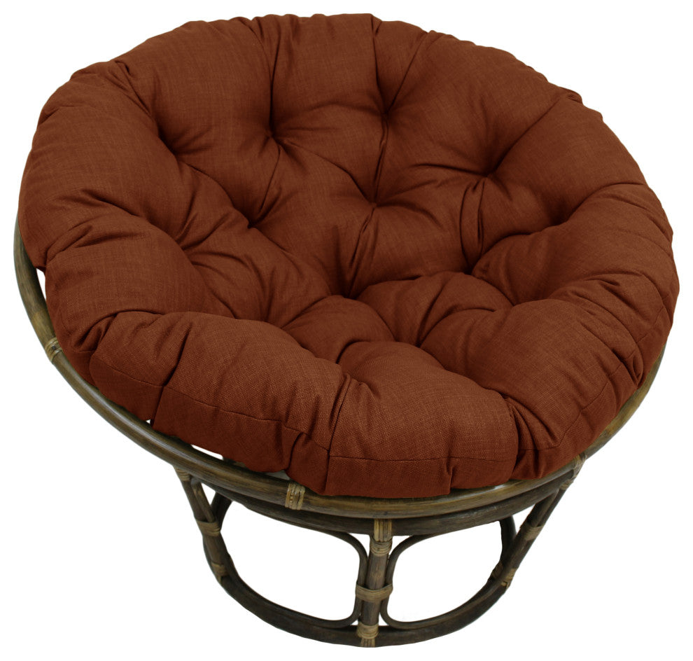 44" Solid Outdoor Polyester Papasan Cushion, Fits 42" Papasan Frame, Cinnamon