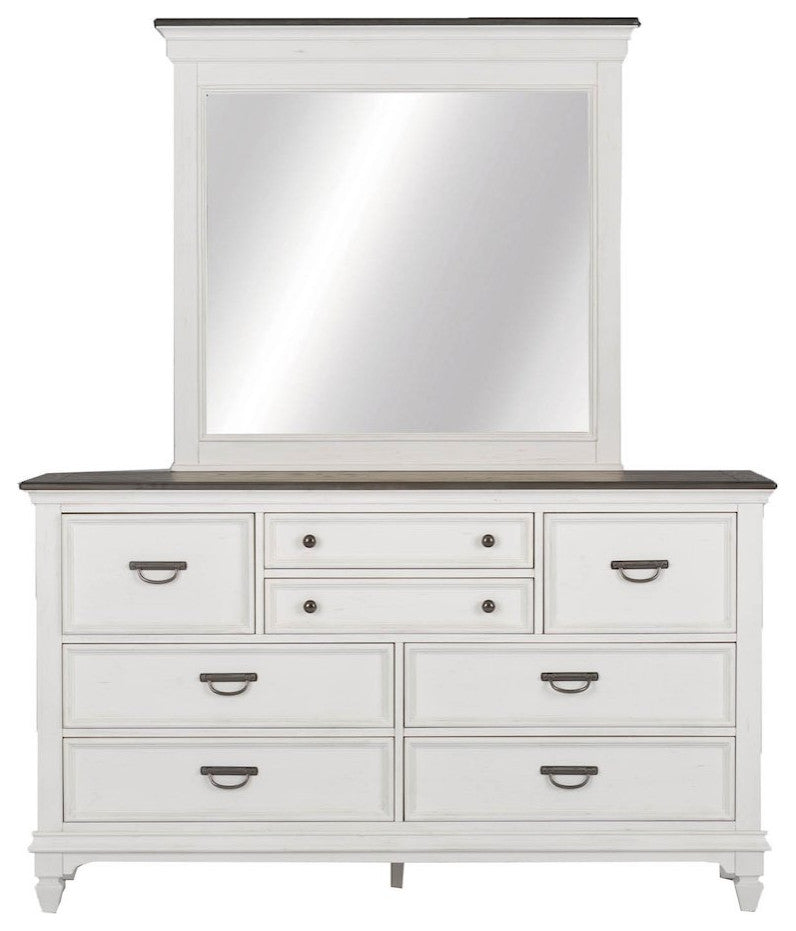 King California Panel Bed, Dresser & Mirror, Night Stand