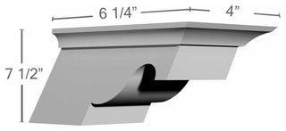 7 1/2"W x 6 1/4"D x 4"H Nexus Bracket, Left