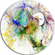 Wings Of Angels Purple, Abstract Digital Art Disc Metal Artwork, 11"