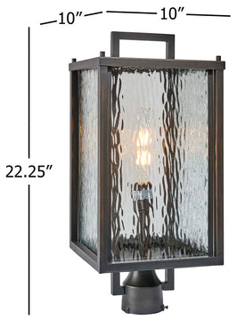 N7073RB 1 Light Outdoor Post Lighting in Oil Rubbed Bronze finish, 10.13"W x 22.