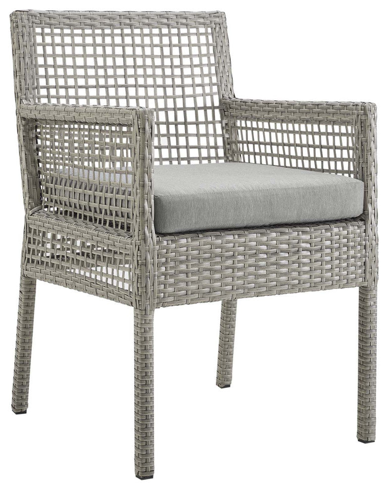 Aura 7 Piece Outdoor Patio Wicker Rattan Set, Gray Gray