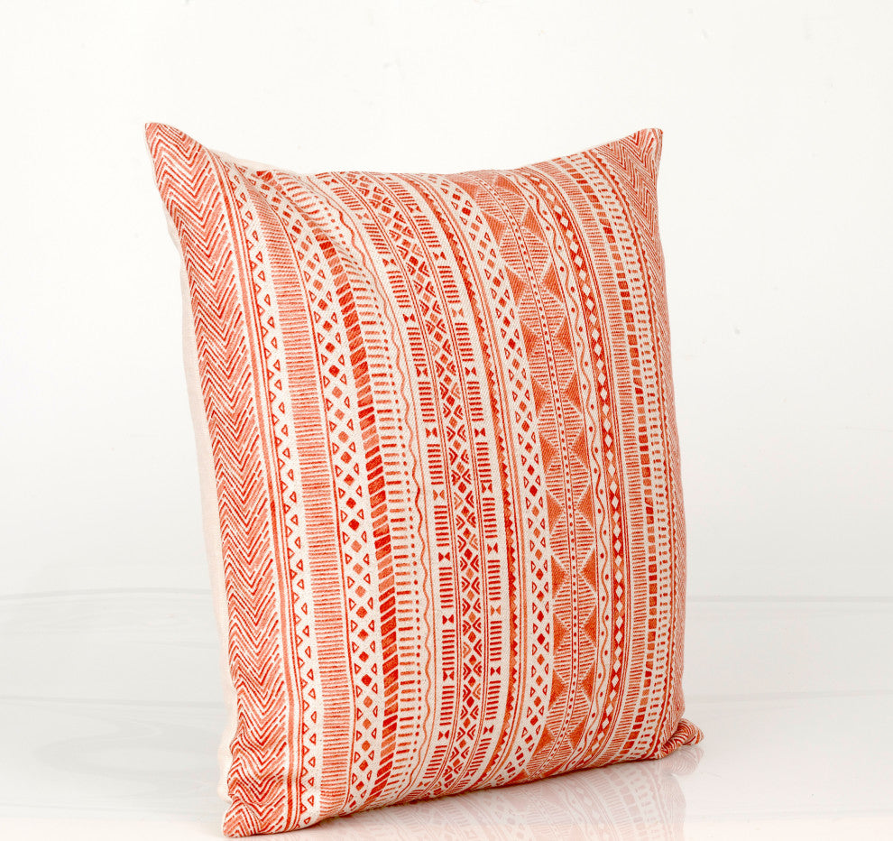 Coral Pillow Cover, Jane Churchill Fabric, Pink/Red Pillow, 20x20