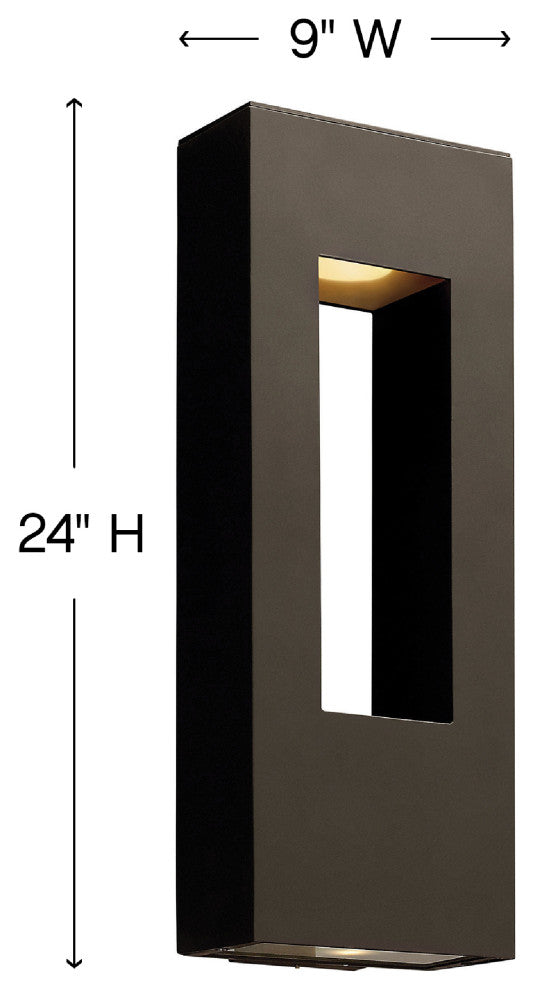 Hinkley Atlantis Large Wall Mount Lantern, Bronze